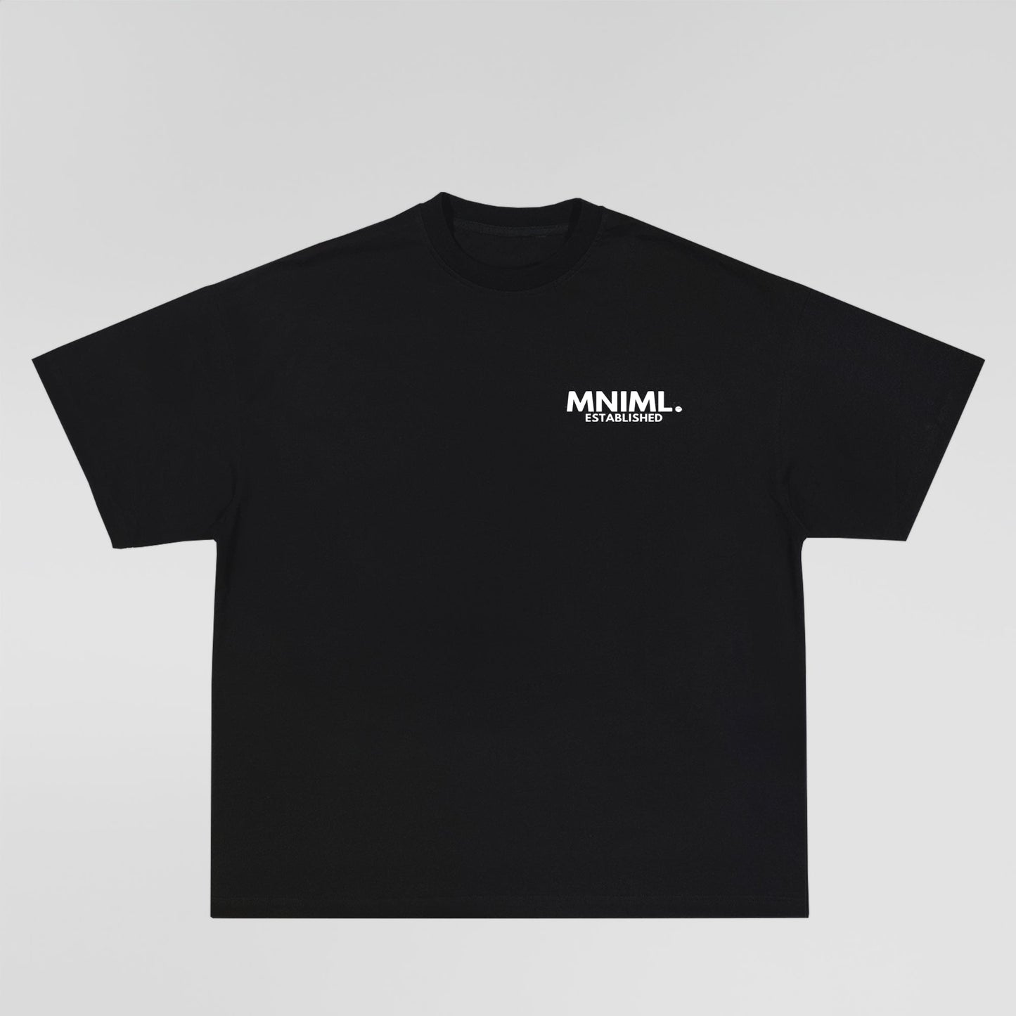 Oversized 'MNIML' Box Tee - Charcoal - LUGHA. Clothing - Tee